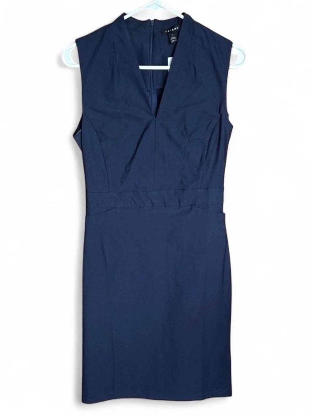 Size 8 TRIBAL Annie Sheath Dress, Navy